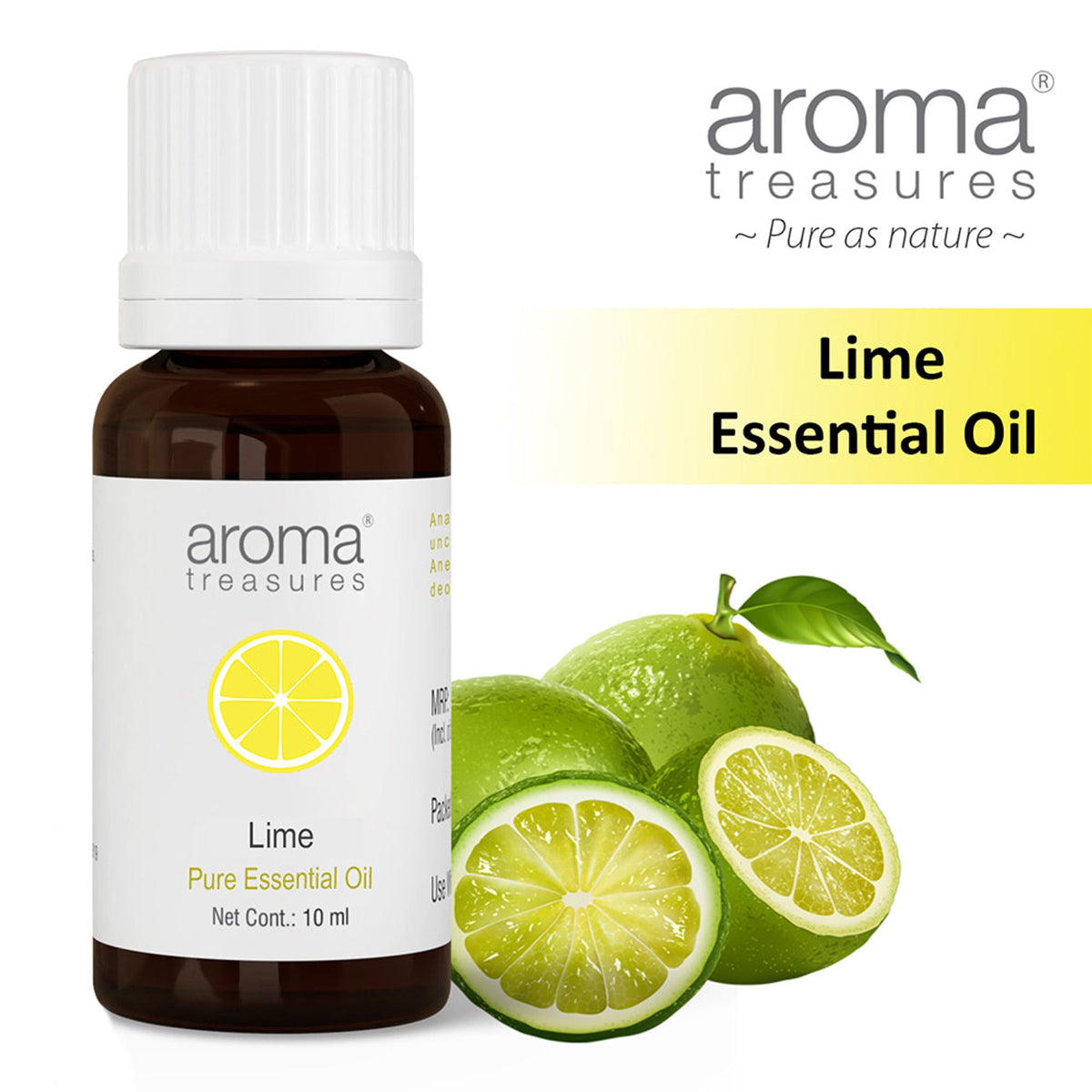 Aroma Treasures Lime Pure Essential Oil | Grocsy