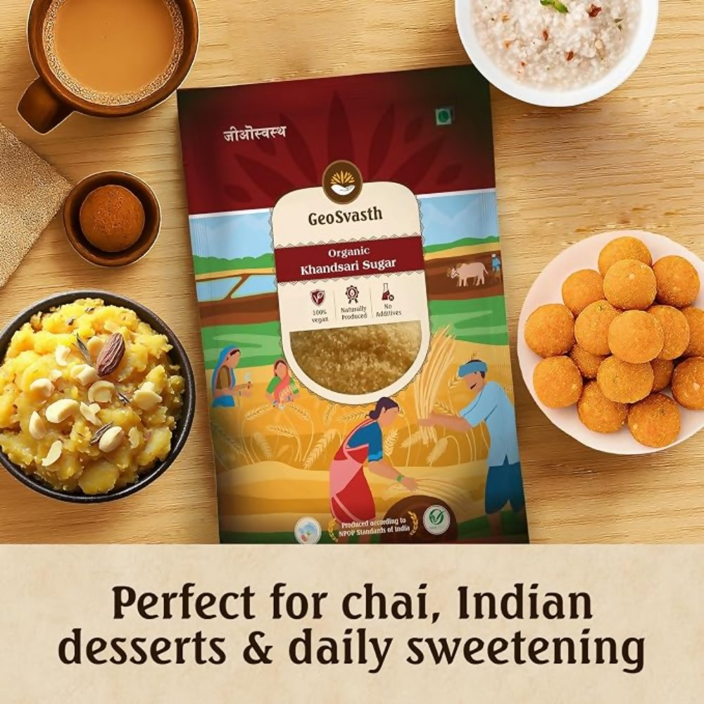 Geosvasth Organic Khandsari Sugar | Grocsy