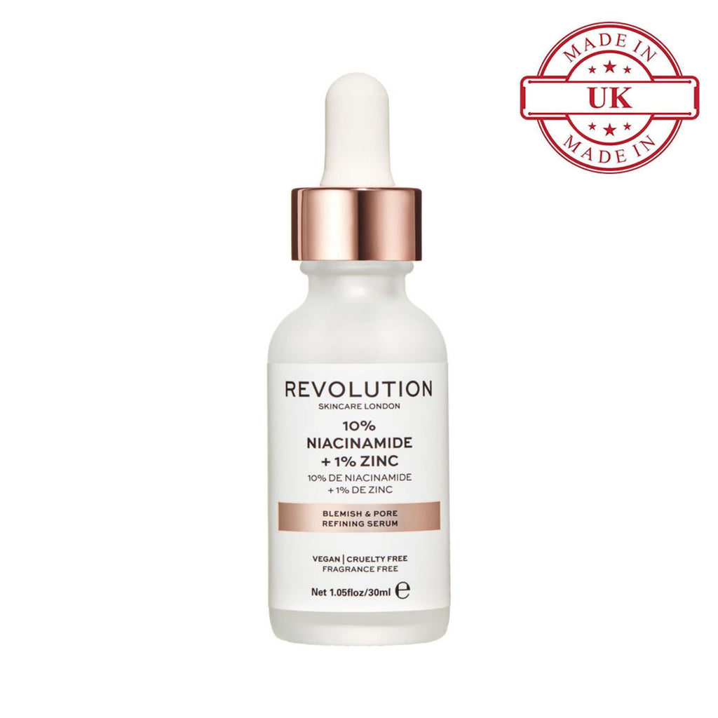 Makeup Revolution Skincare Blemish and Pore Refining Serum - 10% Niacinamide + 1% Zinc | Grocsy