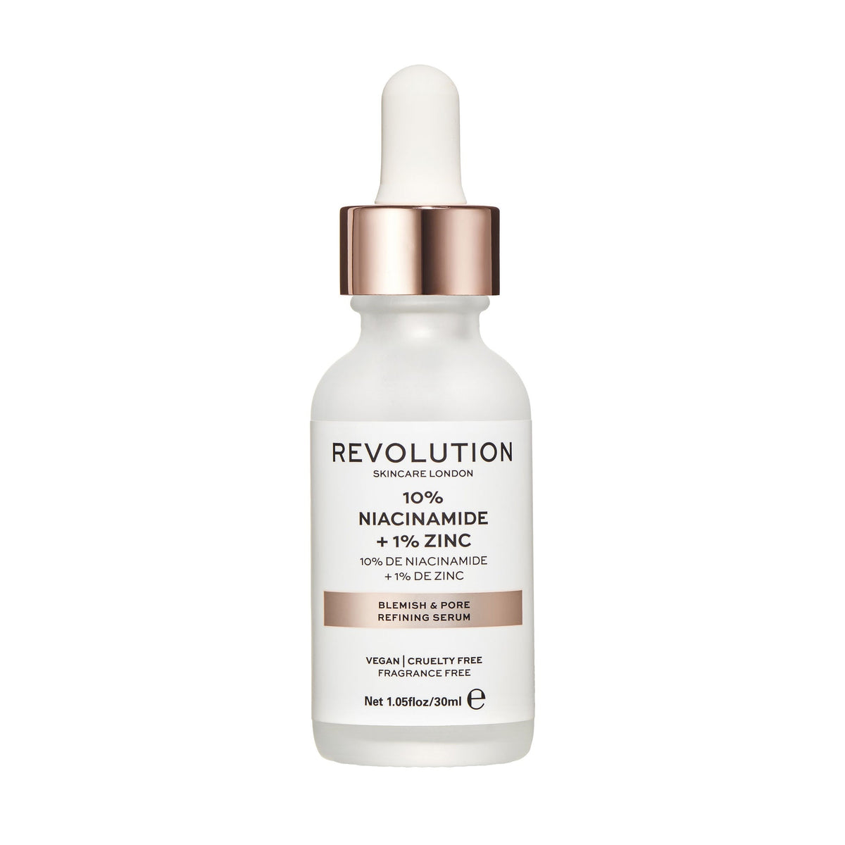 Makeup Revolution Skincare Blemish and Pore Refining Serum - 10% Niacinamide + 1% Zinc | Grocsy