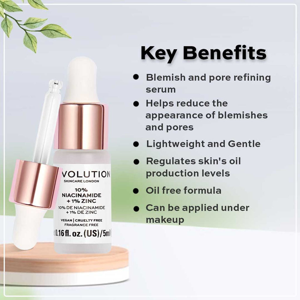 Makeup Revolution Skincare Blemish and Pore Refining Serum - 10% Niacinamide + 1% Zinc | Grocsy