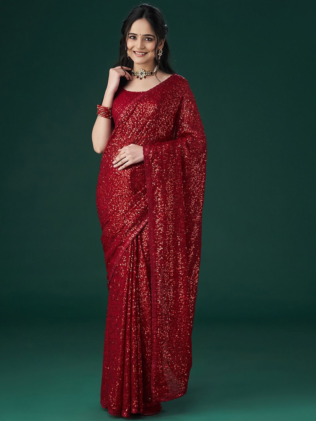 kasee Embellished Sequinned Saree | Grocsy