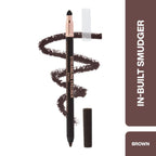 Makeup Revolution Streamline Waterline Eyeliner Pencil-Ultra Creamy Smudge Proof Smokey Looks - Brown | Grocsy
