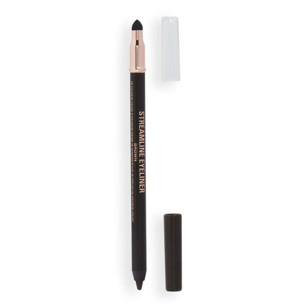 Makeup Revolution Streamline Waterline Eyeliner Pencil-Ultra Creamy Smudge Proof Smokey Looks - Brown | Grocsy