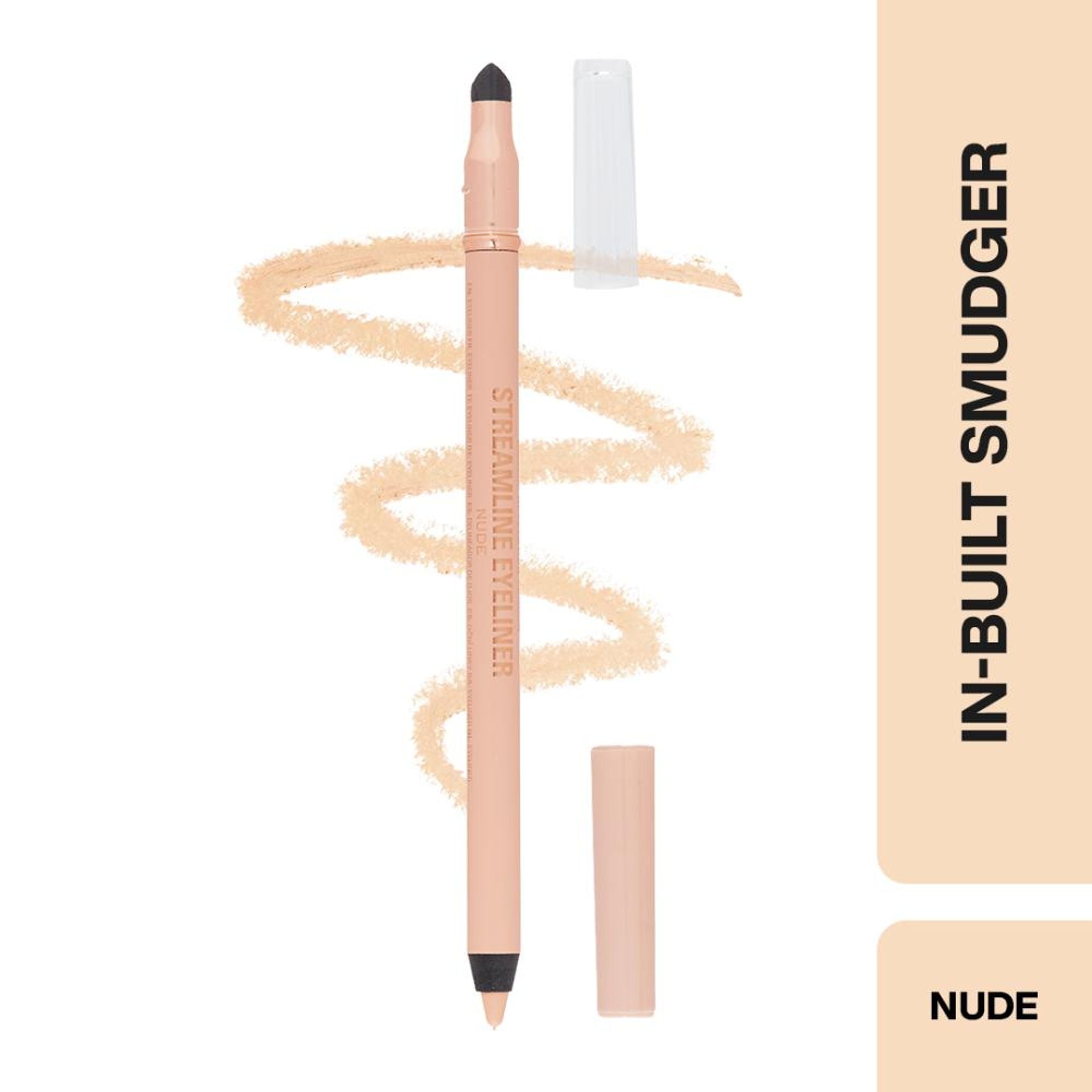 Makeup Revolution Streamline Waterline Eyeliner Pencil-Ultra Creamy Smudge Proof Smokey Looks - Nude | Grocsy