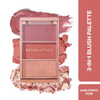 Makeup Revolution Blush Icon Palette - Aura Points Rose | Grocsy