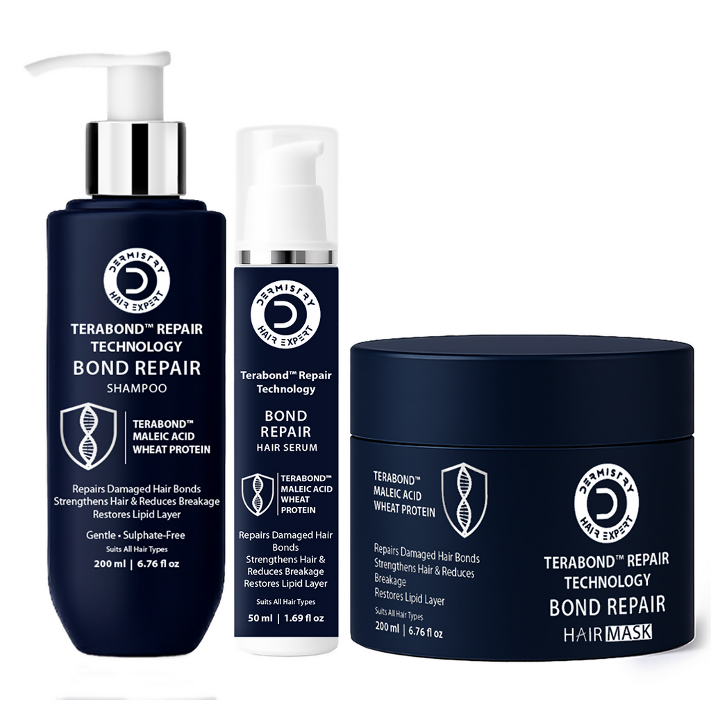 Dermistry Bond Repair & Restore Hair Serum, Mask& Shampoo TeraBond Maleic Acid Protein | Grocsy