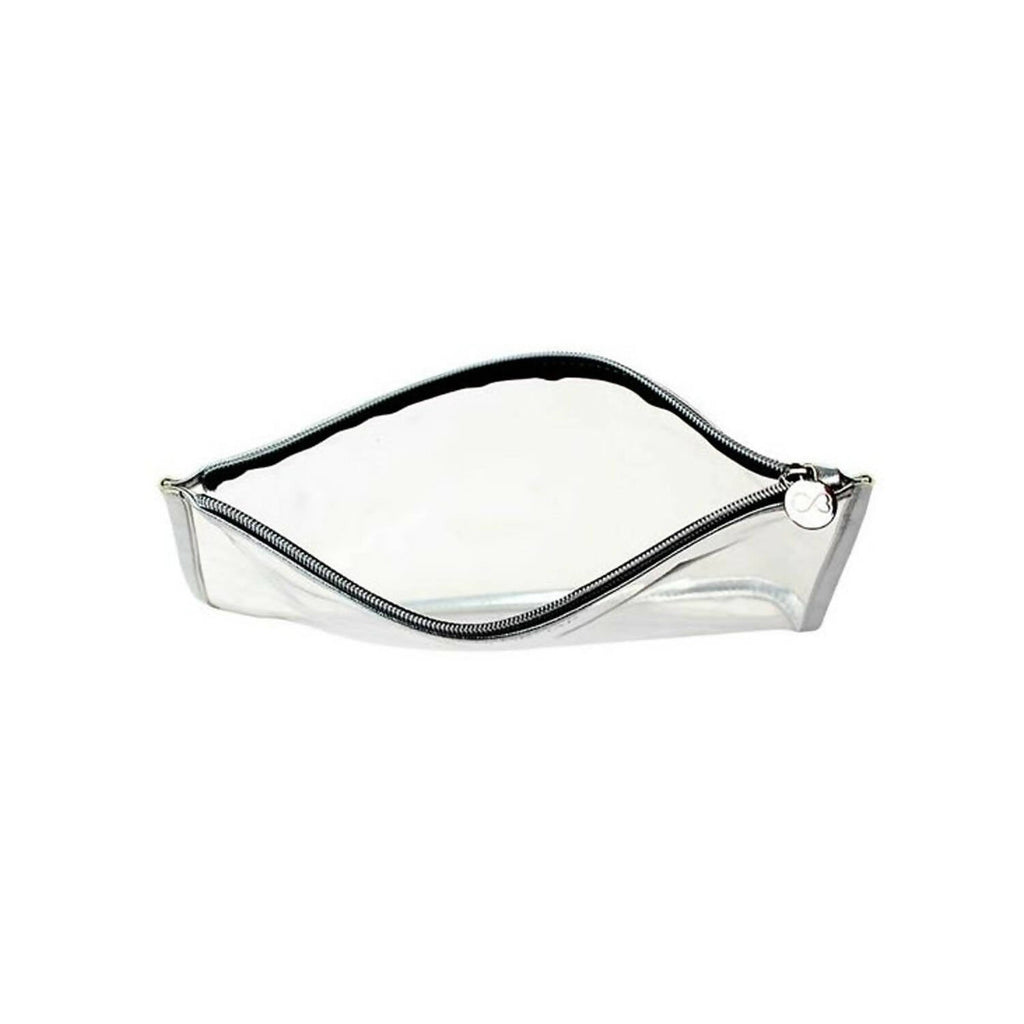 Colorbar Pouch Lips & Lashes Flat Pouches (Set Of Two) - White+Blush Pink | Grocsy