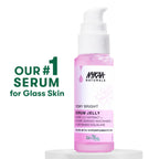 Nykaa Naturals Glow Brightening Niacinamide & Waterlily Face Serum Jelly with Squalane, Non-sticky | Grocsy