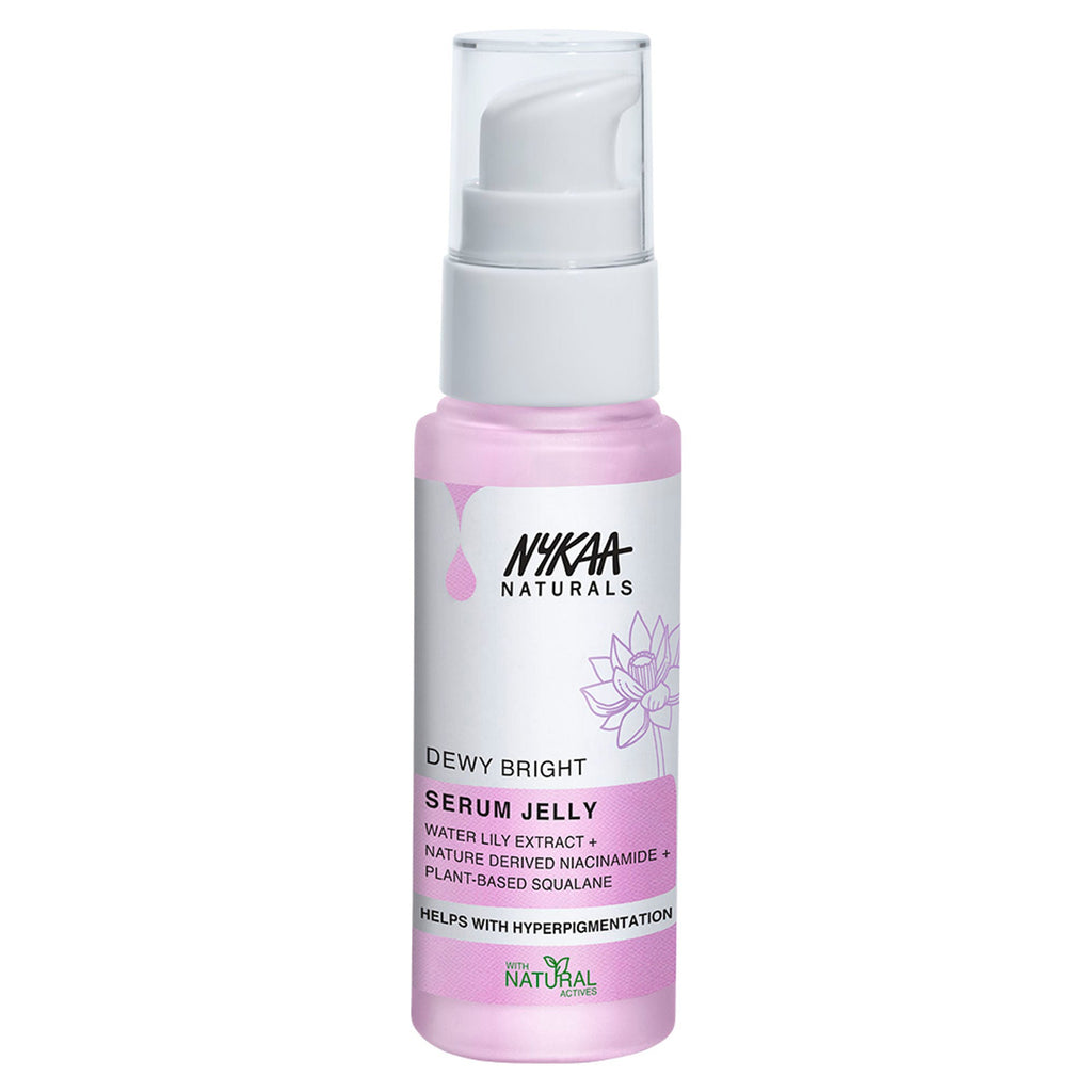 Nykaa Naturals Glow Brightening Niacinamide & Waterlily Face Serum Jelly with Squalane, Non-sticky | Grocsy