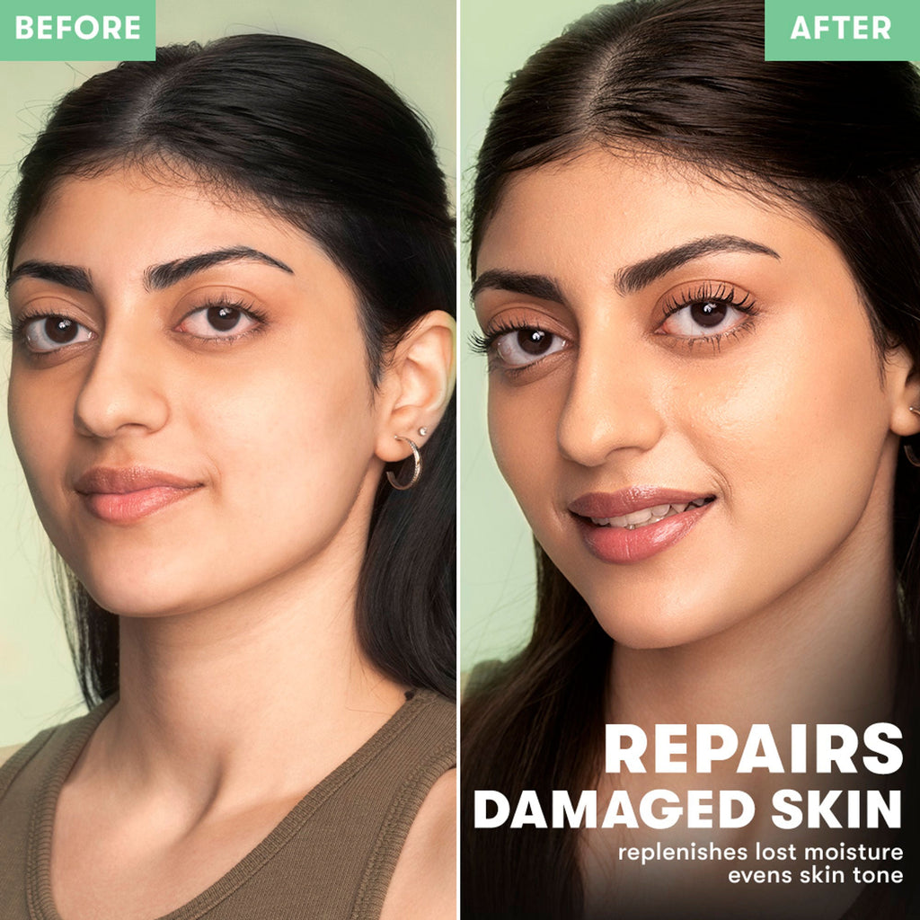 Nykaa Naturals Cica & Ceramides Serum Jelly with Vitamin C to Soothe, Repair Barrier & Brighten Skin | Grocsy