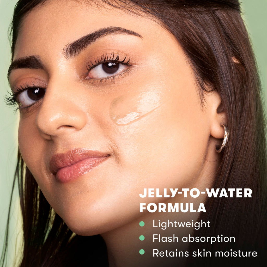 Nykaa Naturals Cica & Ceramides Serum Jelly with Vitamin C to Soothe, Repair Barrier & Brighten Skin | Grocsy