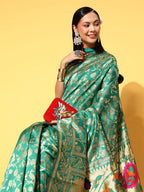 Saree Mall Ethnic Motifs Saree With Woven Design Border | Grocsy