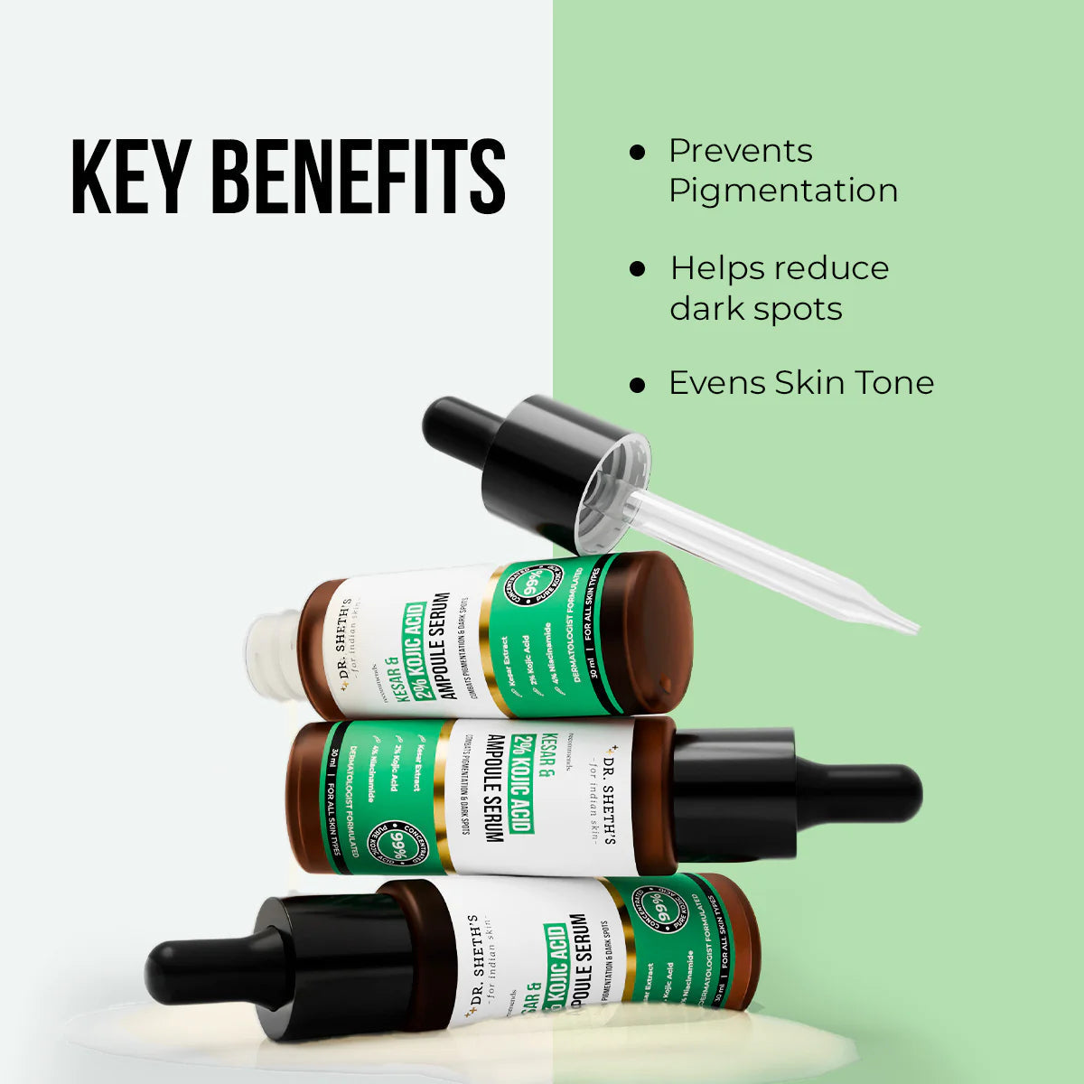 Dr. Sheth's Kesar & Kojic Acid Serum | Grocsy