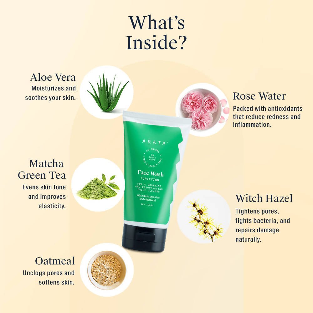 Arata Purifying Face Wash | Grocsy