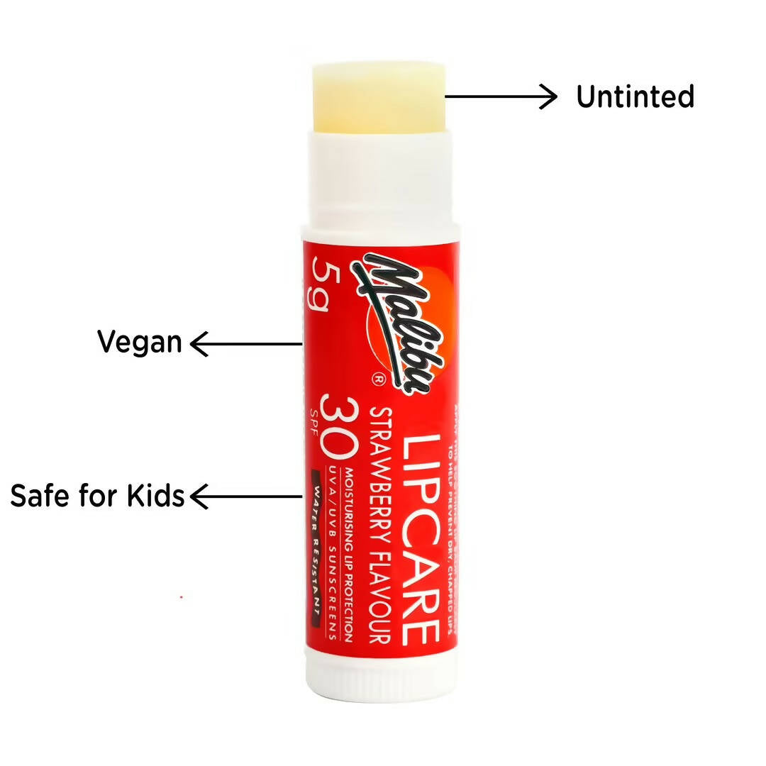 Malibu Strawberry Lip Balm SPF 30 Vegan | Grocsy