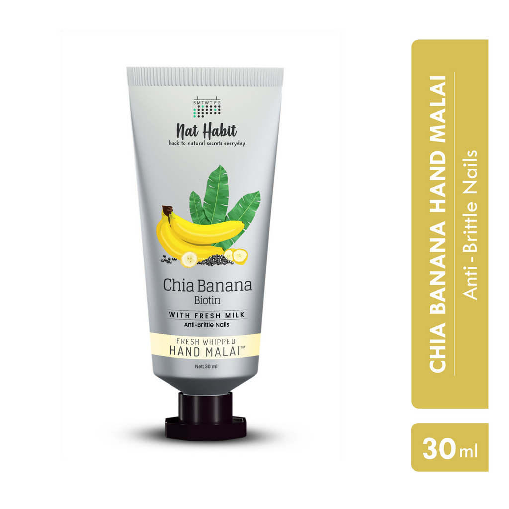 Nat Habit Chia Banana Biotin Hand Malai Hand Cream | Grocsy