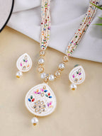 VOJ Women White Color stainless steel Jewellery Set | Grocsy