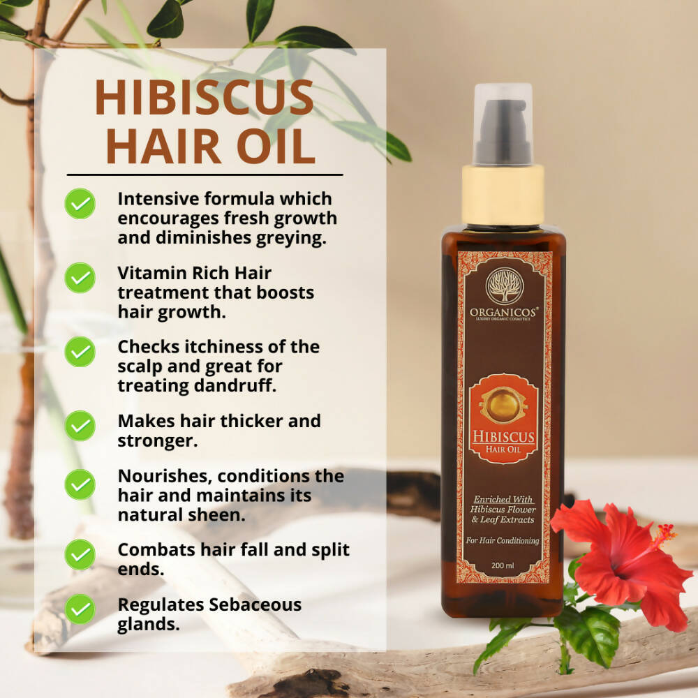 Organicos Hibiscus Hair Oil | Grocsy