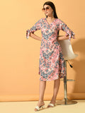 Myshka Women's Pink A-Line Party Dress | Grocsy