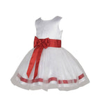Asmaani Baby Girl's White Color Satin Knee Length Frock (AS-DRESS-22016) | Grocsy