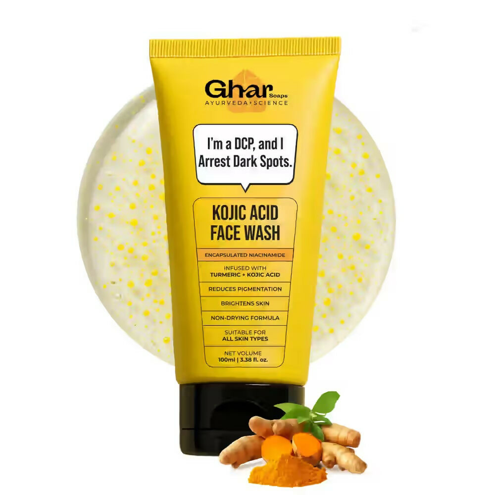 Ghar Soaps Kojic Acid & Turmeric Face Wash | Grocsy
