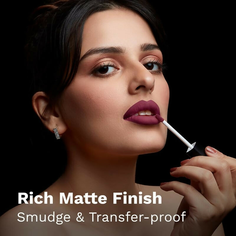 Pilgrim Liquid Matte Lipstick with Hyaluronic Acid - Wine Spill | Grocsy