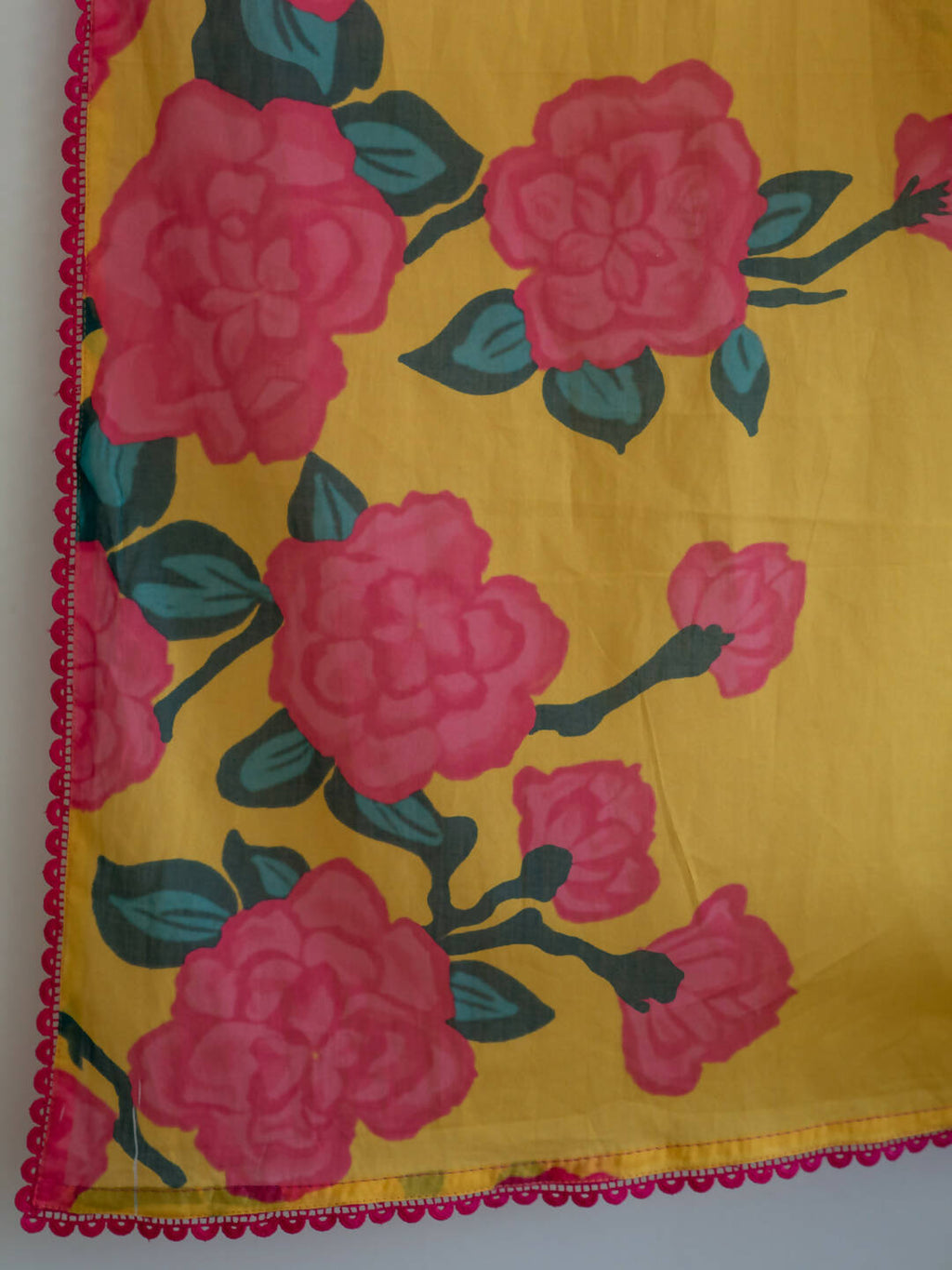 Suta Yellow Floral Pure Cotton Saree | Grocsy