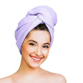 Nykaa Naturals Microfiber Hair Wrap for Frizz Free & Shiny Hair - Lavender | Grocsy