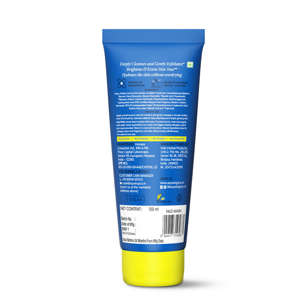 Aqualogica Bright+ Smoothie Face Wash | Grocsy