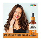 Organix Mantra Sweet Almond Body Oil for Hair & Face Nourishment | Grocsy