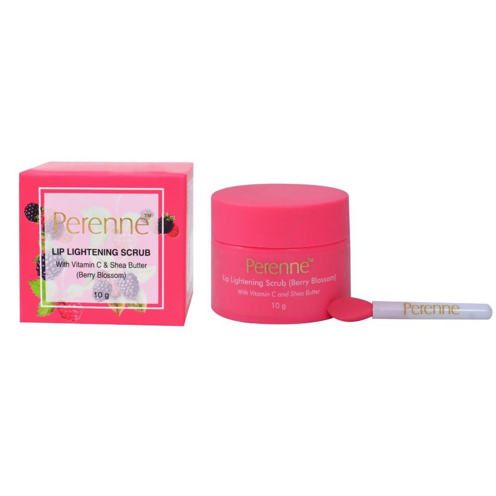 Perenne Lip Lightening Scrub With Vitamin C & Shea Butter - Berry Blossom | Grocsy