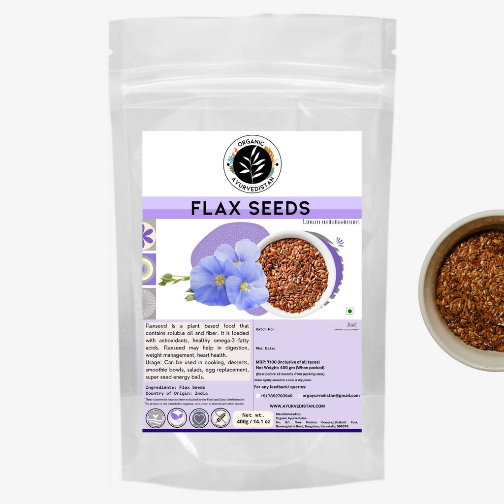 Organic AyurveGrocsyn Flax Seeds | Grocsy