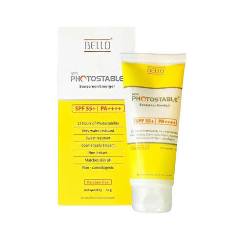 Bello Photostable Sunscreen Emulgel SPF 55+ | Grocsy