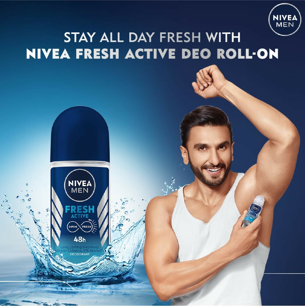 Nivea Men Fresh Active Deo Roll On 48 H Freshness | Grocsy