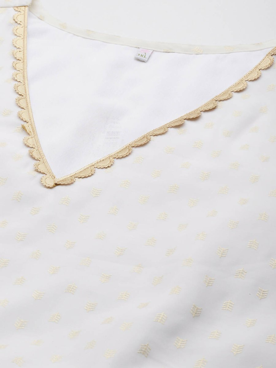 Ahalyaa Women's Traditional wear Ethnic Dress - Off White | Grocsy