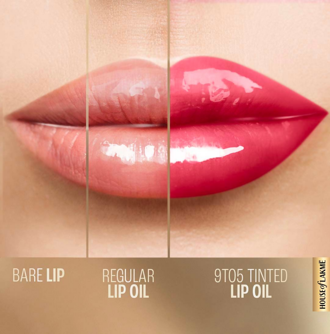 Lakme 9to5 Overtime Shine Tinted Lip Oil - Pink Bloom | Grocsy