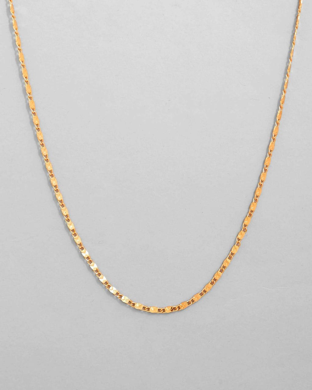VOJ Gold-Polished Biscuit Shaped Chain For Women | Grocsy