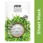 Nykaa Skin Secrets Indian Rituals Tulsi + Yogurt Sheet Mask For Clear & Moisturised Skin | Grocsy