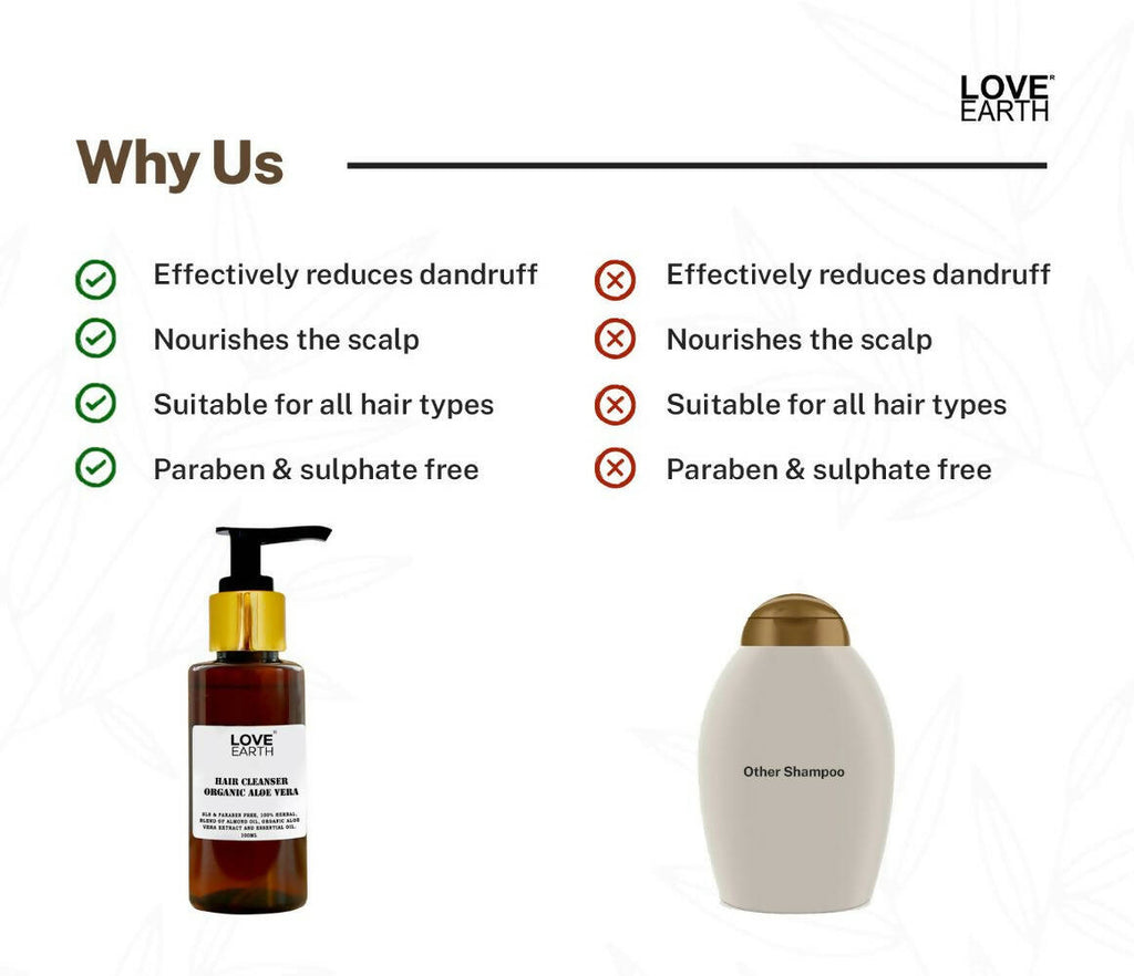 Love Earth Hair Cleanser with Organic Aloe Vera | Grocsy
