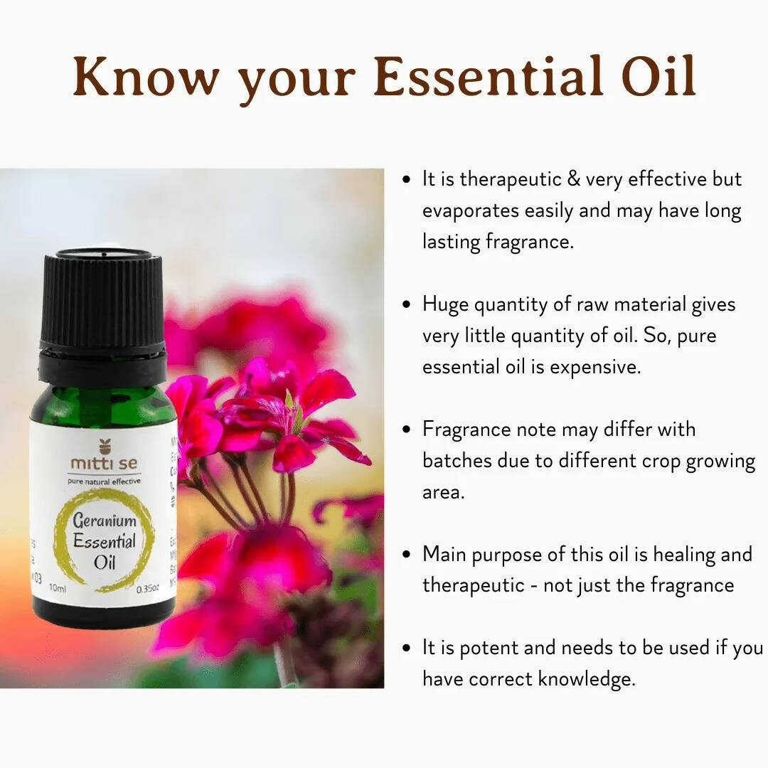 Mitti Se Geranium Essential Oil | Grocsy