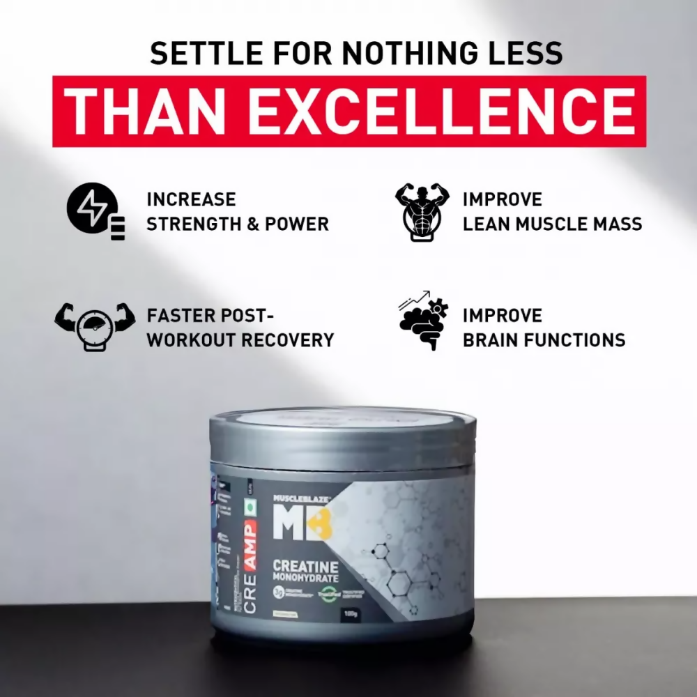 MuscleBlaze Creatine Monohydrate Creamp Unflavored | Grocsy