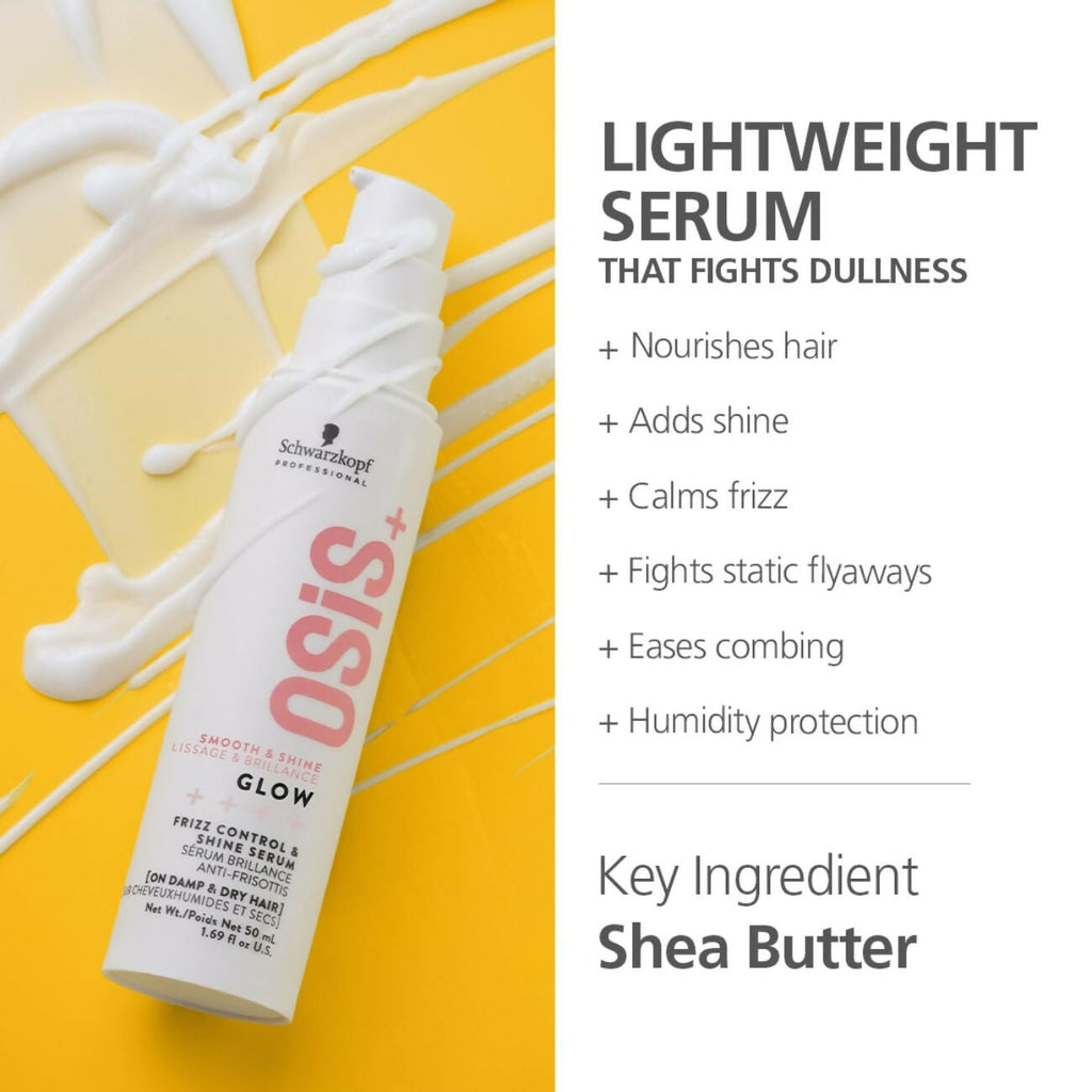 Schwarzkopf Professional OSiS+ Glow Anti-Frizz Shine Serum | Grocsy