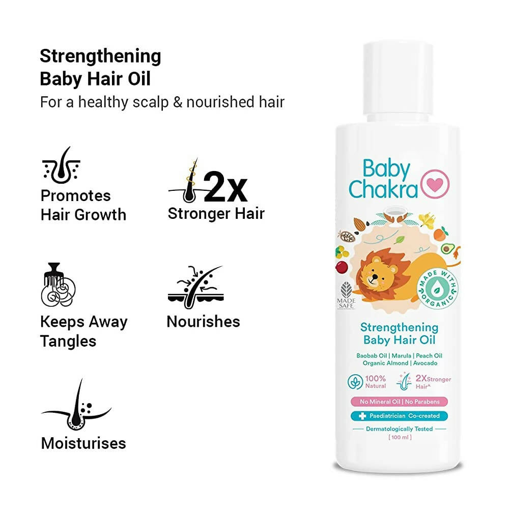 BabyChakra Strengthening Baby Hair Oil | Grocsy