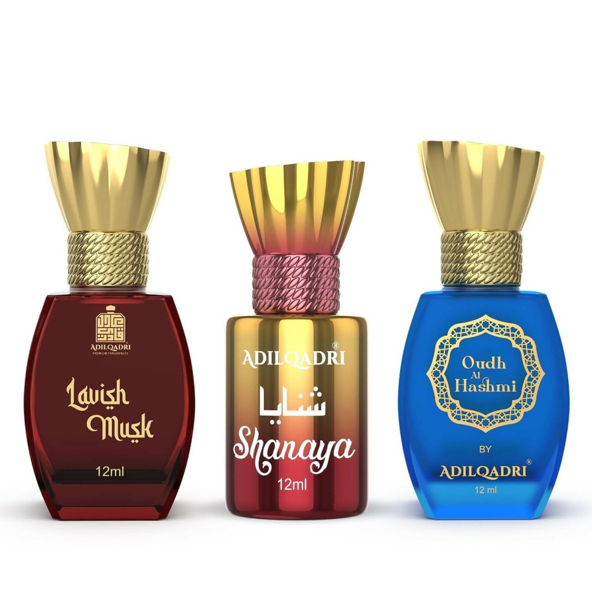 AdilQadri Lavish Musk, Shanaya & Oudh Al Hashmi Attar Combo | Grocsy