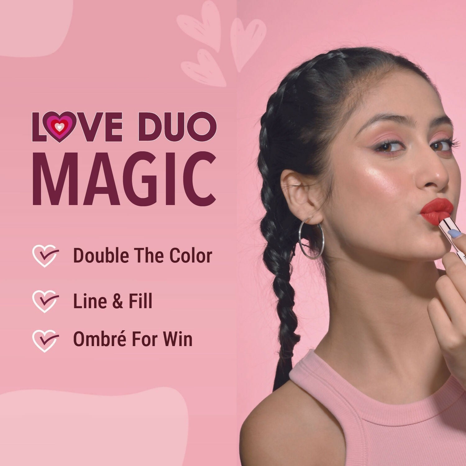 Blue Heaven Love Duo 2 In 1 Dual Sided Lipstick - 07 | Grocsy