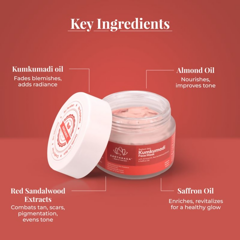 Earthraga Radiant Skin Kumkumadi Face Mask | Grocsy