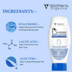 Volamena Hyluronic + Lactic Acid In-Shower Body Lotion With Aloevera | Grocsy