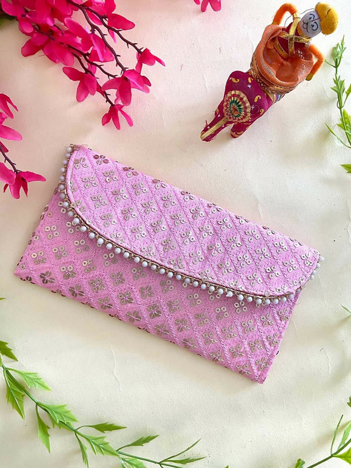 Joban Fashion Bridal Purse - Baby Pink | Grocsy