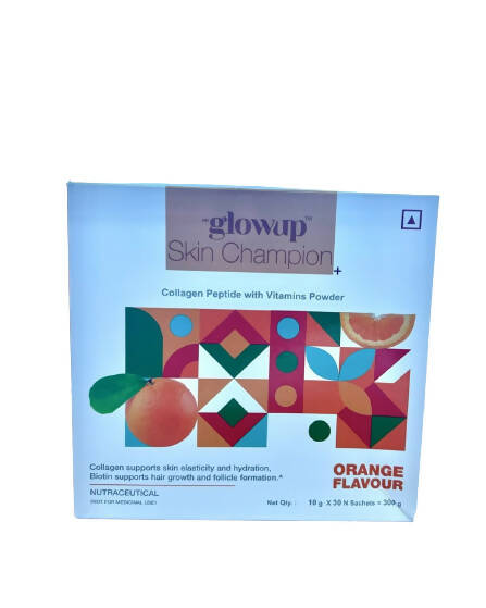 Hk Glowup Skin Champion Collagen Peptide With Vitamins Powder | Grocsy